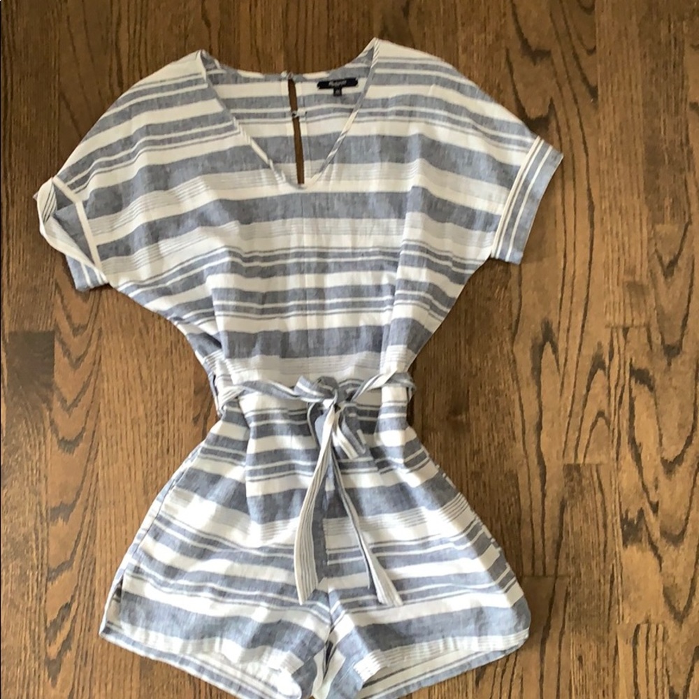 Madewell linen shorts romper